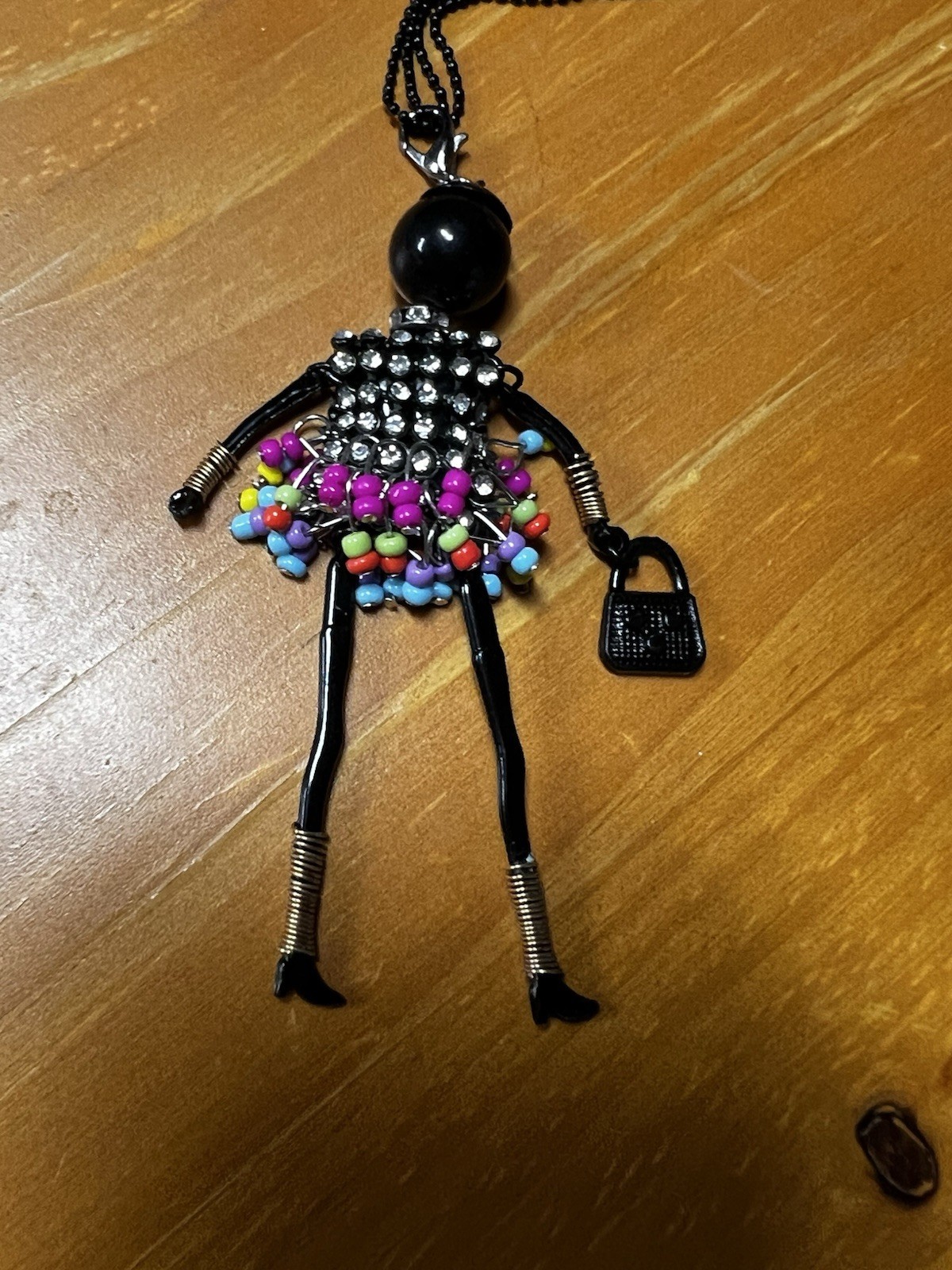 ✨ Handmade African Doll Pendant Necklace – Supports Charity ✨