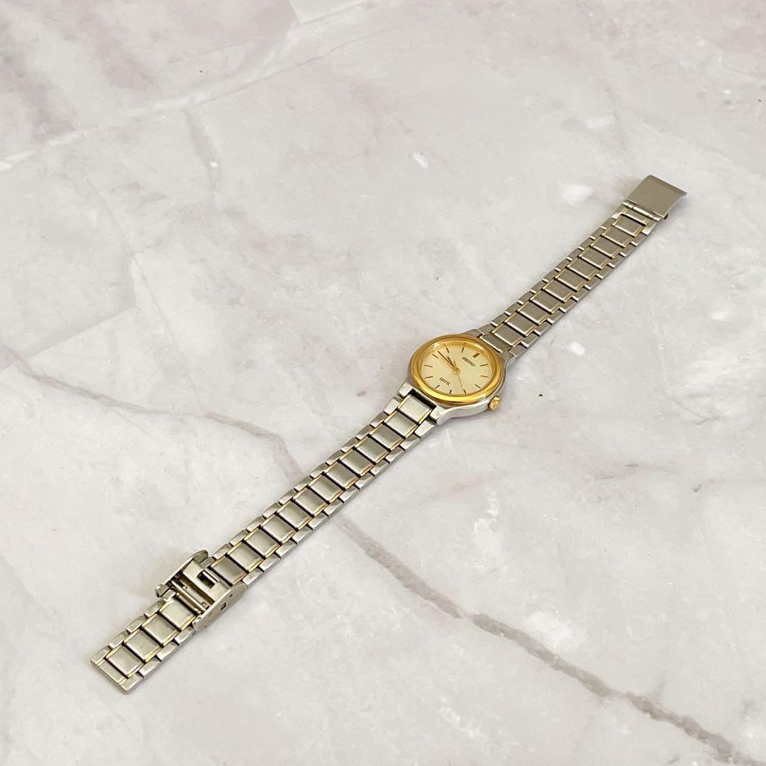New battery included. SEIKO Spirit women’s gold and white combination watch.
