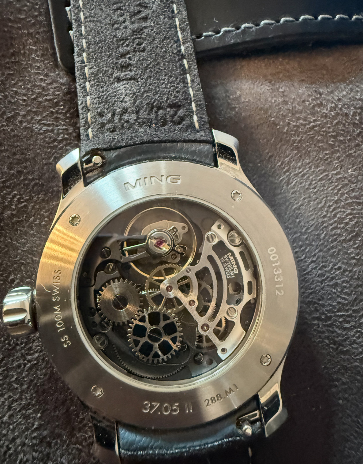 MING 37.05 Series 2 Moonphase 2025 Stainless Steel Box & Papers Full Set- Used