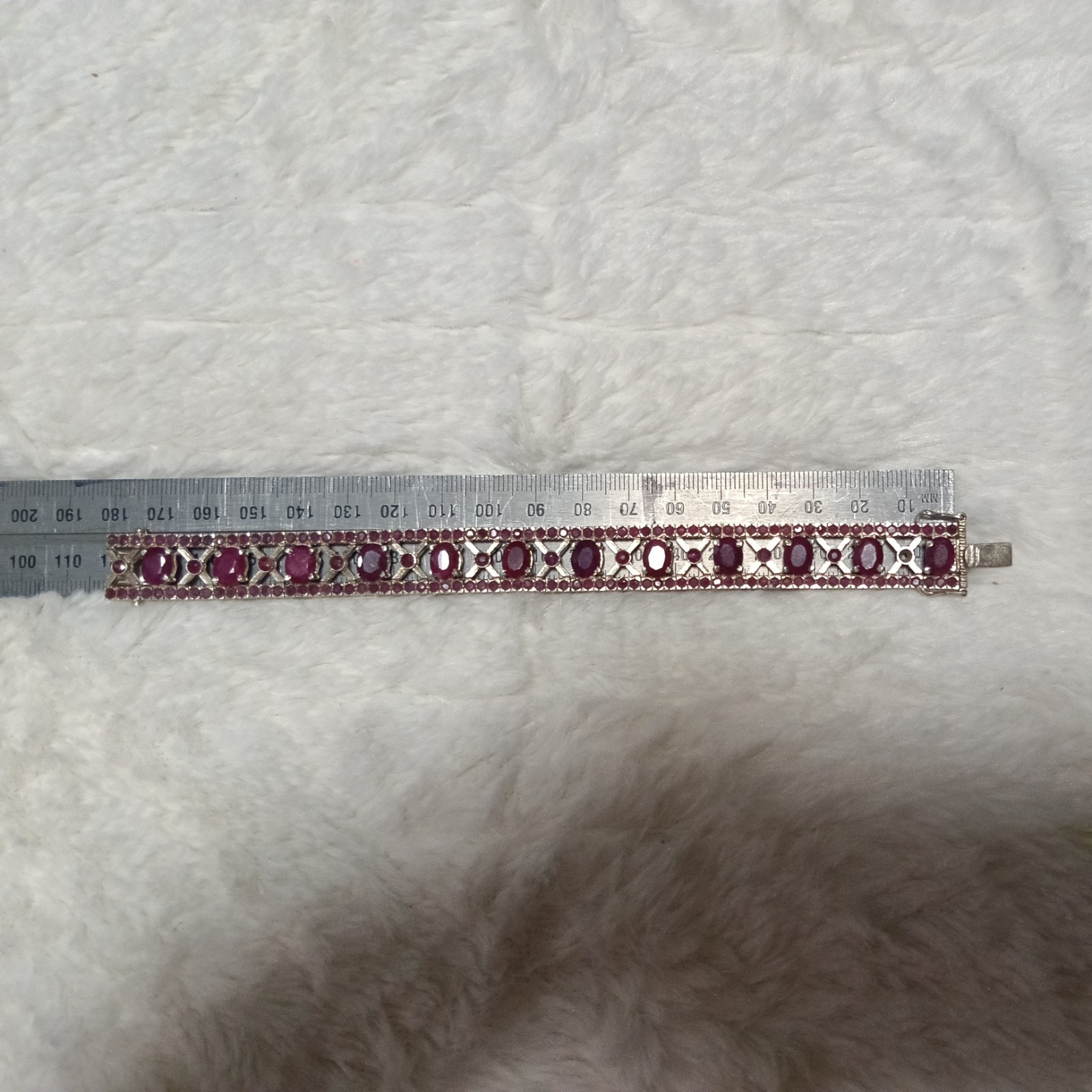 Silver Ruby Bracelet