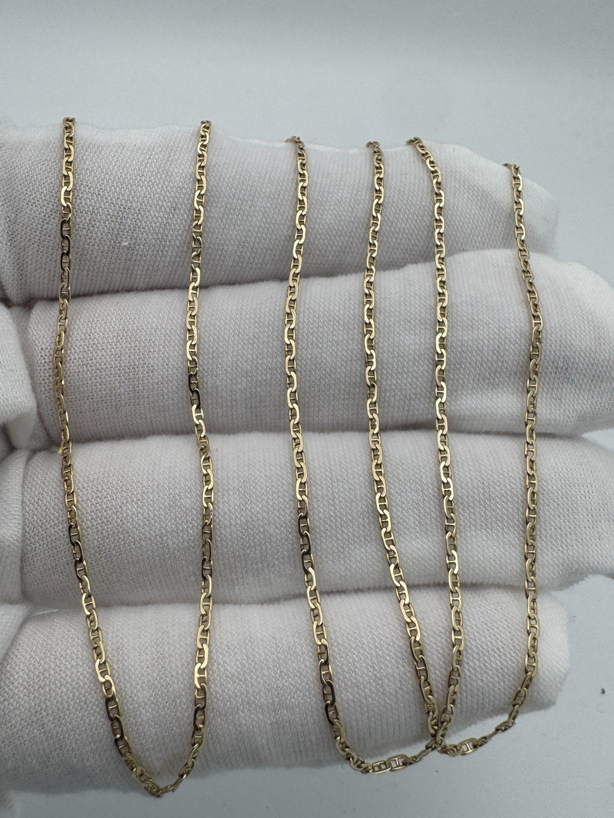 Vintage Gucci Link Chain 14k Yellow Gold Necklace 25”
