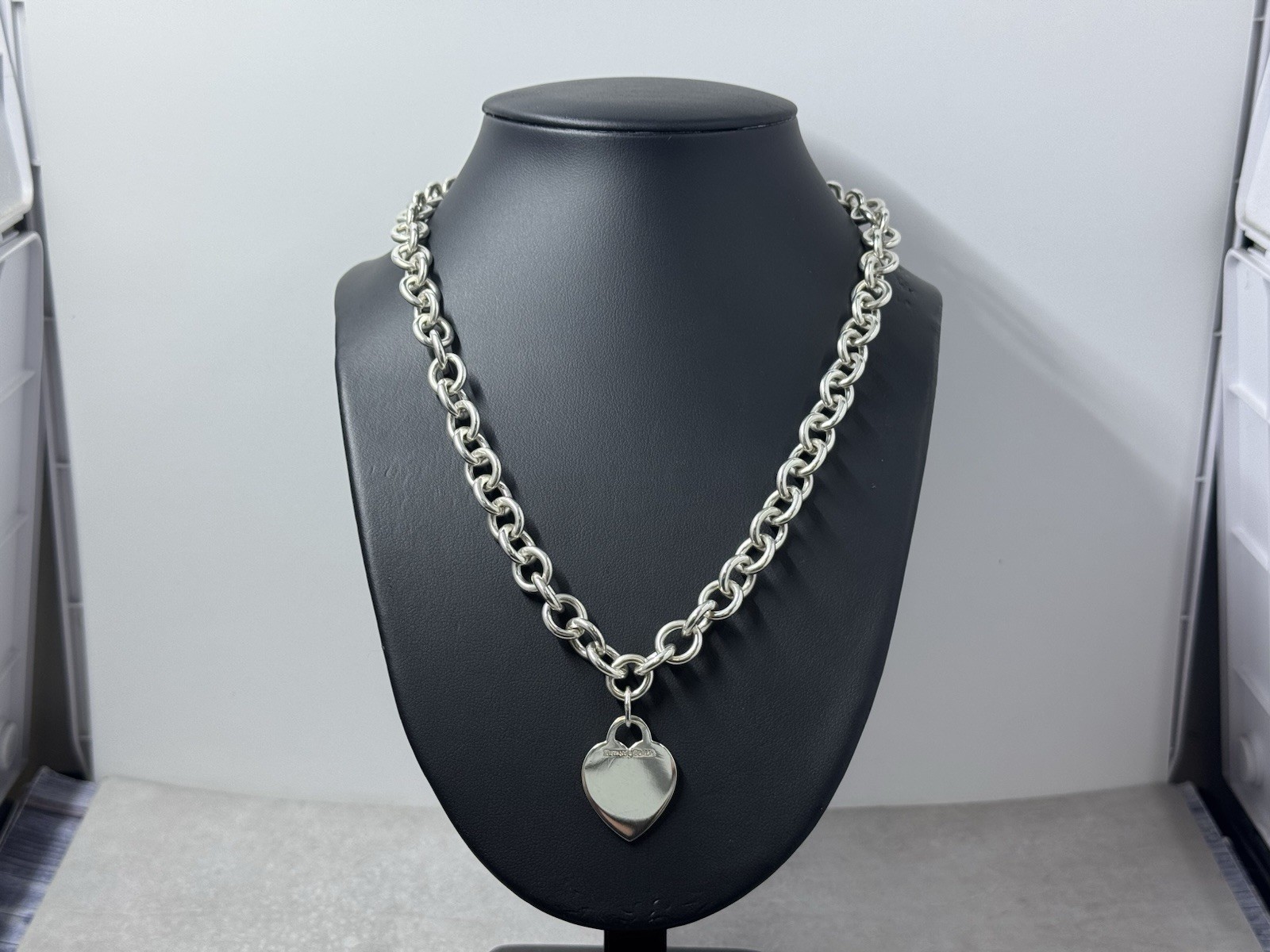 Tiffany & Co. Heart Tag Chain Necklace 19.5 Inch. Was 16 Inch. Added Extra Links