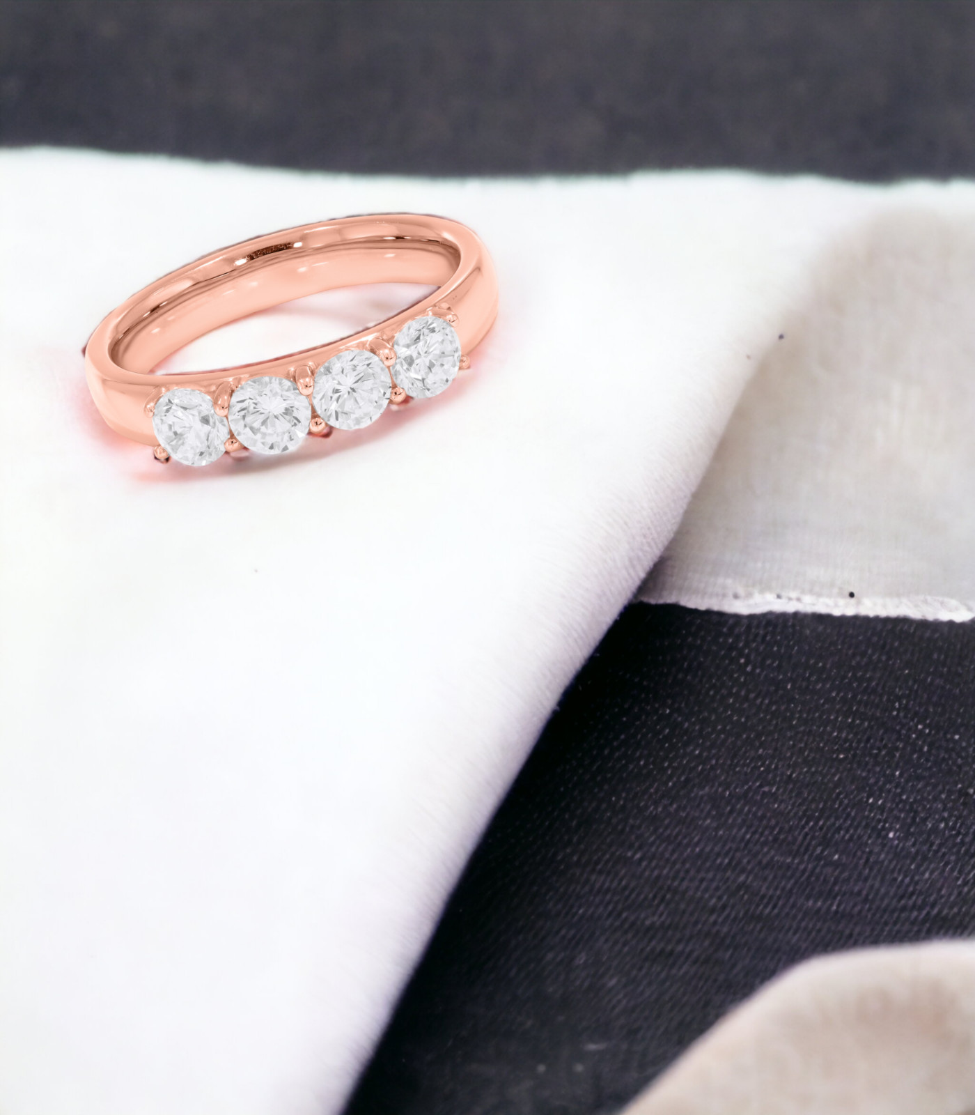 Lab Grown Diamond Engagement Ring 0.96 ct Certified Round Cut 14k White Gold