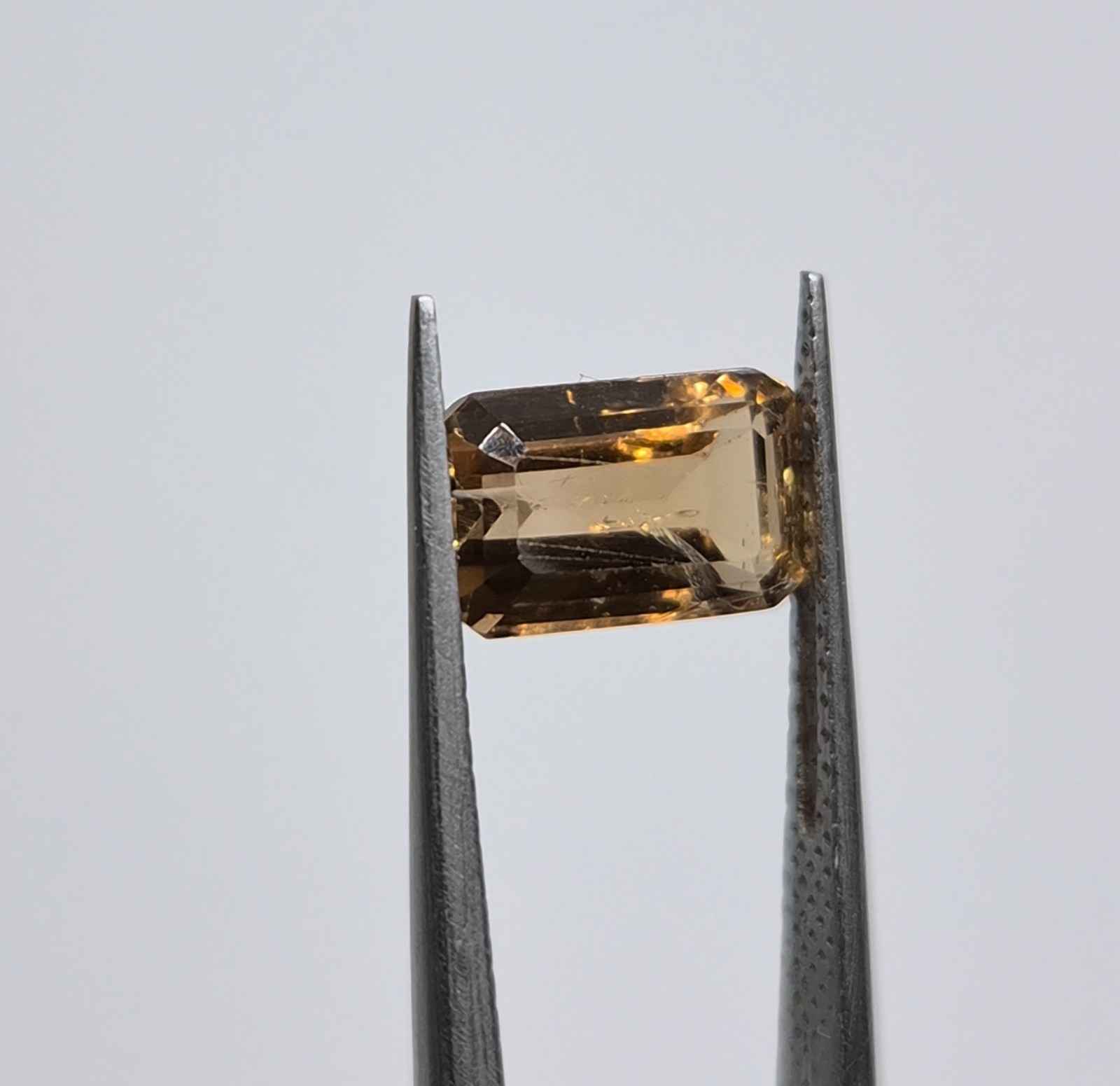 3.30ct Natural Imperial Topaz Loose Gemstone Emerald Cut For Making Jewellery
