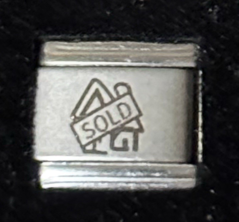 House Sold Laser Italian Charm Link 9MM K18