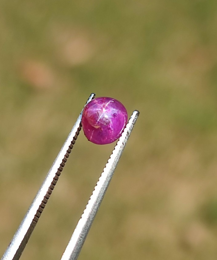 Natural Pink Star Sapphire 1.45ct HOT Pink Ruby Red | 6-Ray | Unheated Ceylon