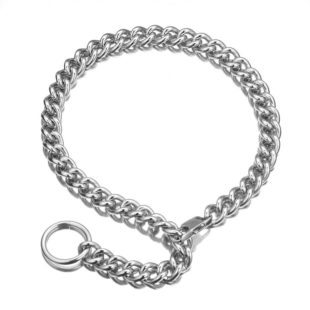 Women’s Sexy Necklace Silver Tone 9MM Curb Cuban Chain Stainless Steel Jewelry