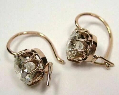 2.50Ct Art Deco Style Lab Created Diamond Anniversary Rose Gold Plated Earrings