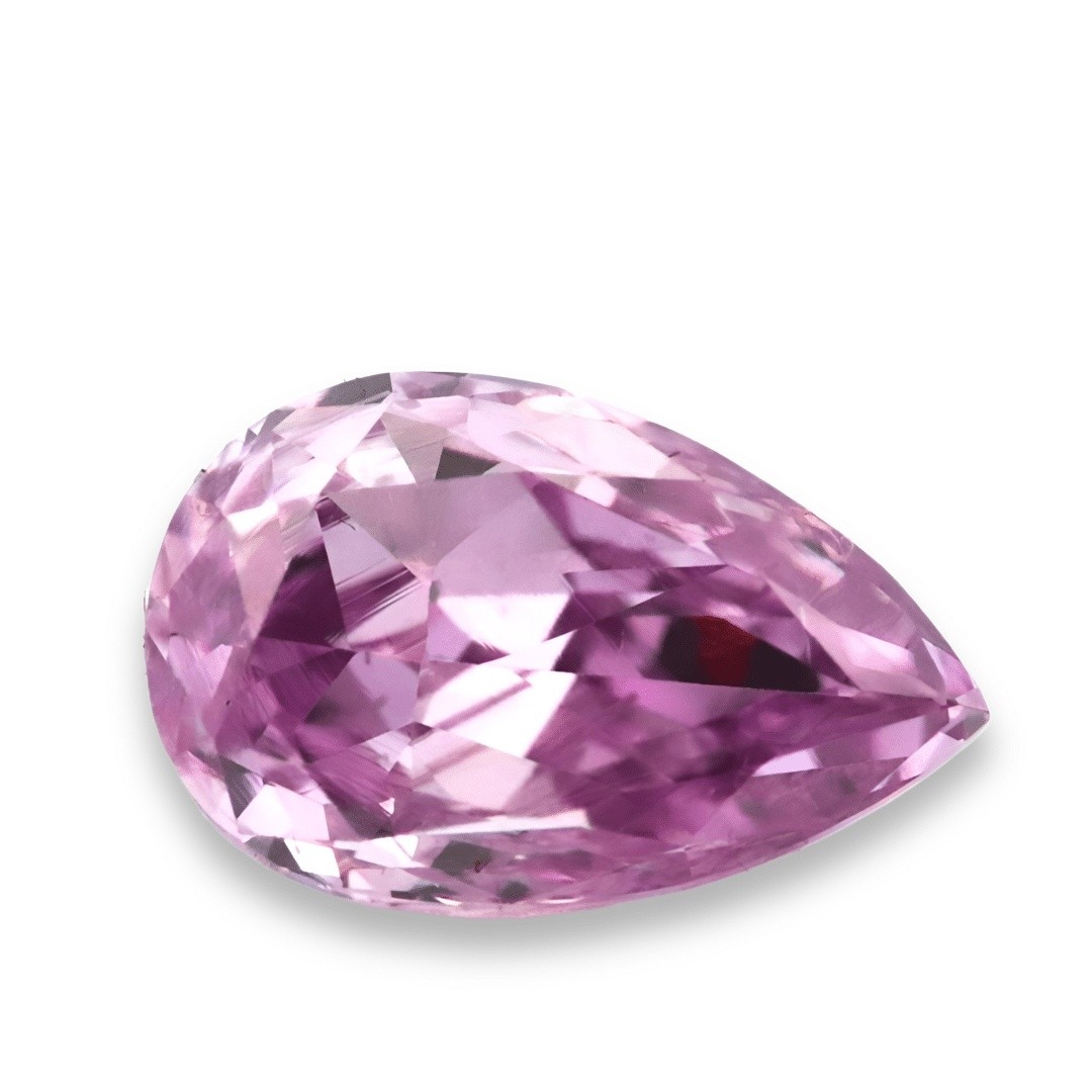 GIA 0.09ct Fancy Intense Pinkish Purple Natural Diamond – Pear Mod Brilliant