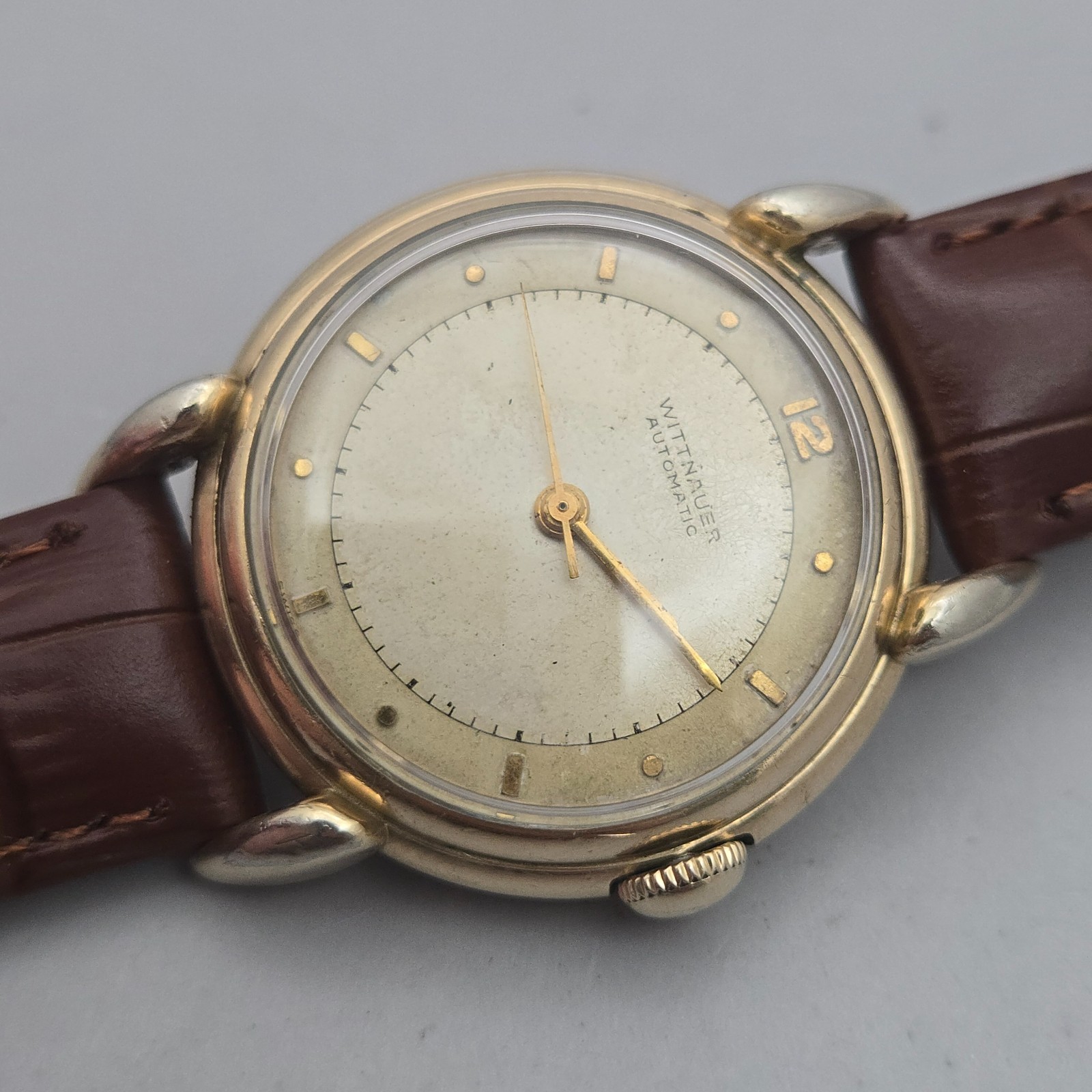 Vintage WITTNAUER men’s automatic watch AS 1250 Bumper 10K GF 1940s