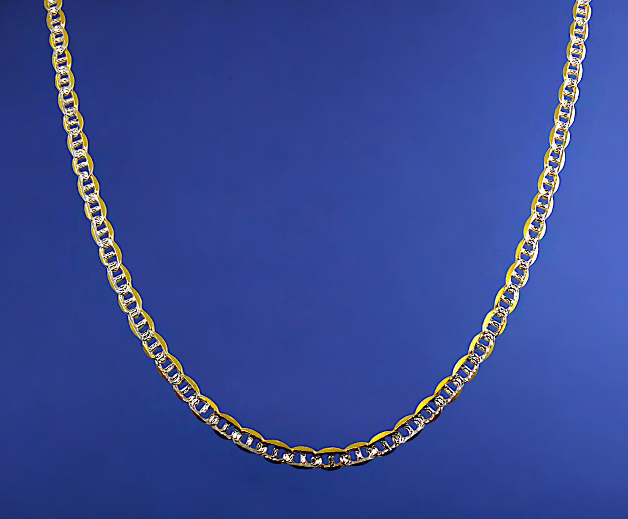 10K Yellow Gold SOLID Pave Anchor Mariner Necklace Bracelet Chain 3mm-6mm 7″-30″