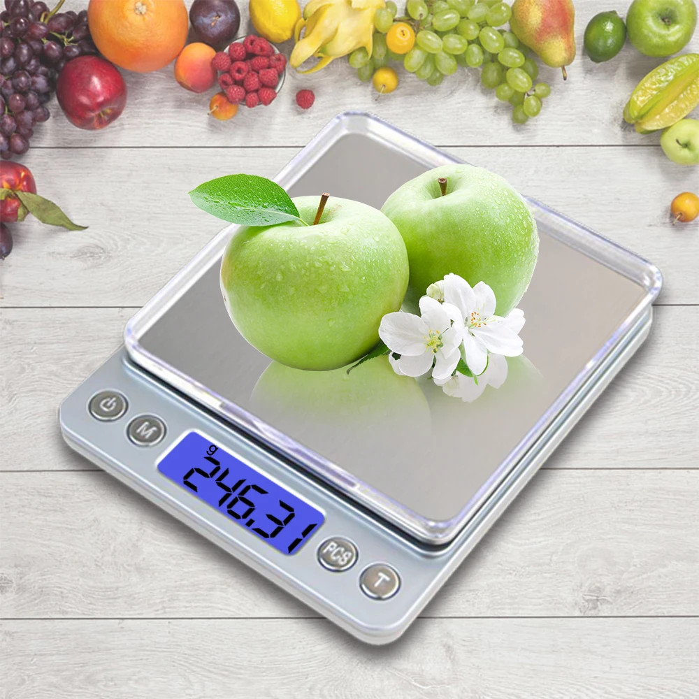 Digital Weight Scale Kitchen Jewelry Gold Grain Food MiniSize Gram 2000g/0.1g zz