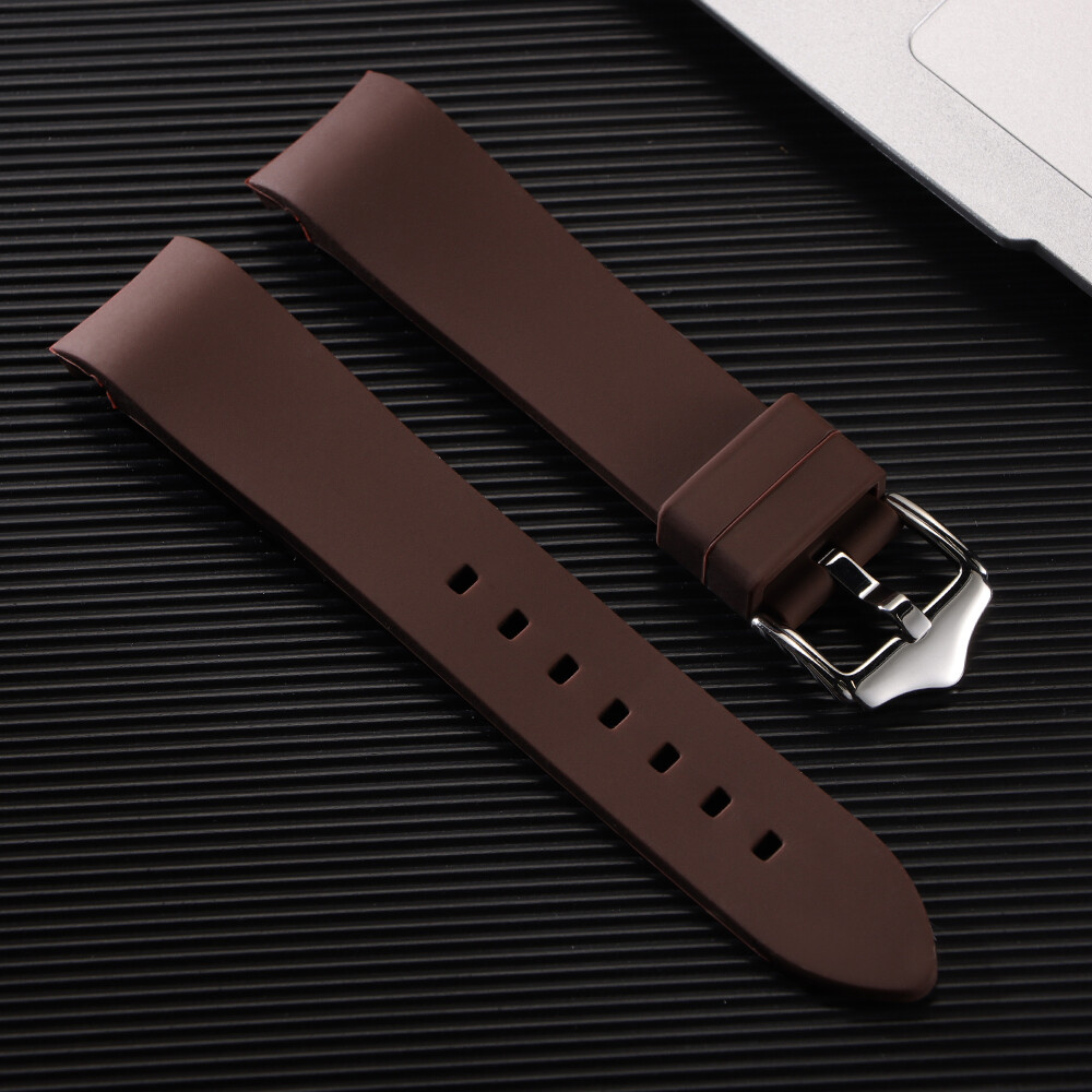 Curved End Watch Band Soft Silicone Rubber Strap Universal 18/19/20/21/22/24mm