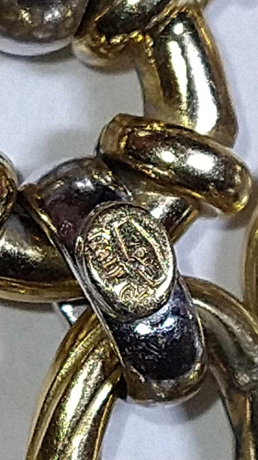 18k white and yellow gold Italian 10.8mm bracelet 20.42 grams – 7.25″