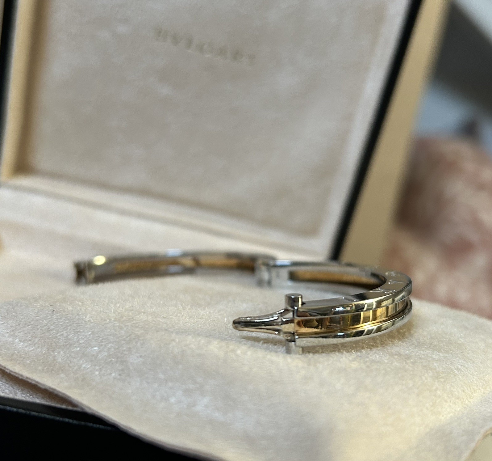 Bulgari B.Zero 1 Women’s Bracelet, 18K Yellow Gold and steel – XS /14cm PRISTINE