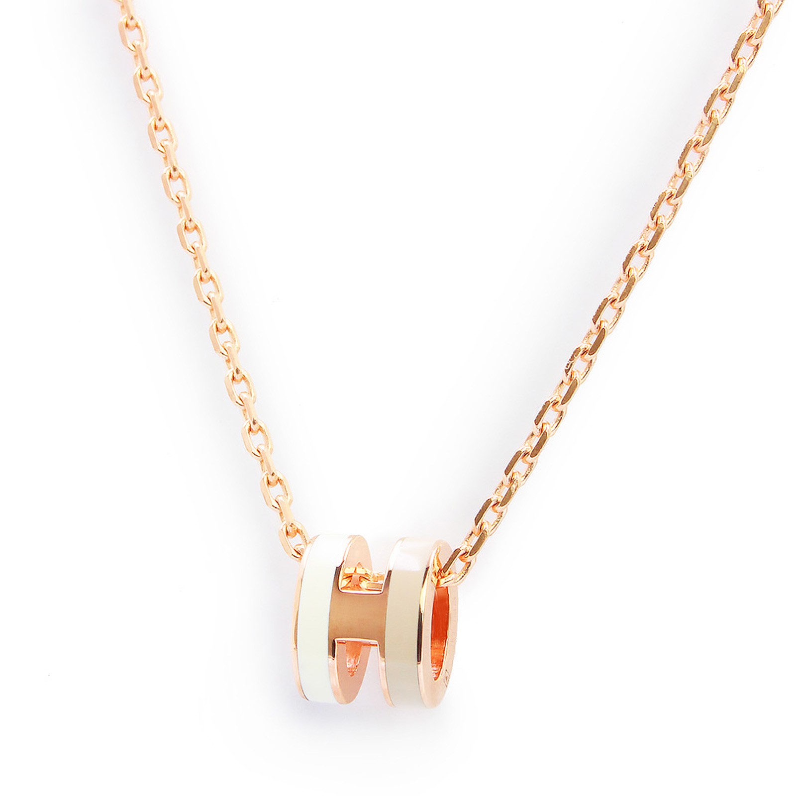 HERMES Pop H Mini Pop H Rocabar lacquered metal, Systeme Pendant / Necklace