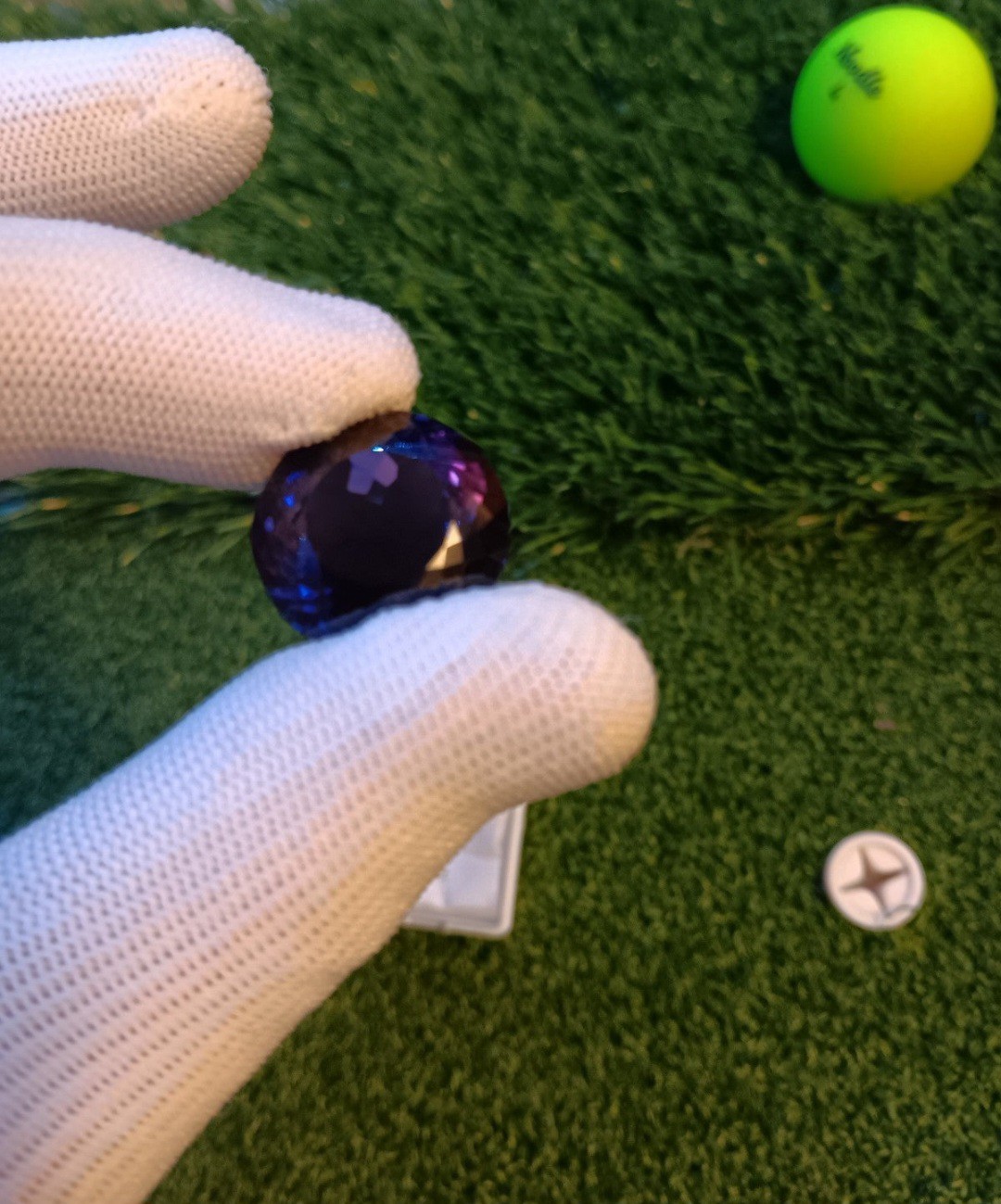 Natural 35.55 Ct Boysenberry Sapphire Treated Gemstone (Sri Lanka)