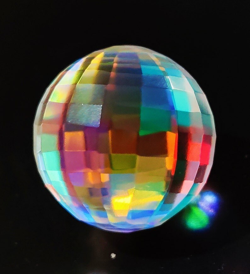 50.5 Ct+ Mystic Topaz Rainbow Color Natural Ball Shape Certified Loose Gemstone