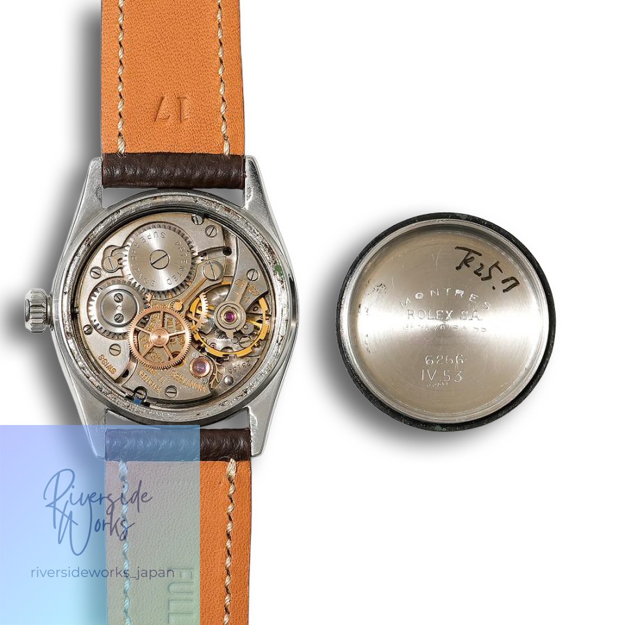 1953 ROLEX Oysterdate Boys Honeycomb Dial Ref.6266 Antique Unisex Watch