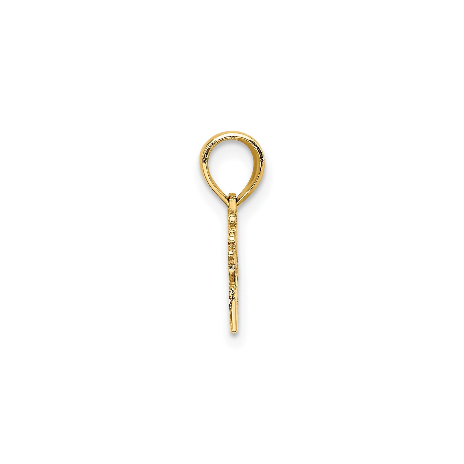 10k Yellow Gold Tennis Bum Pendant with Racket Charm Unisex Sports Necklace