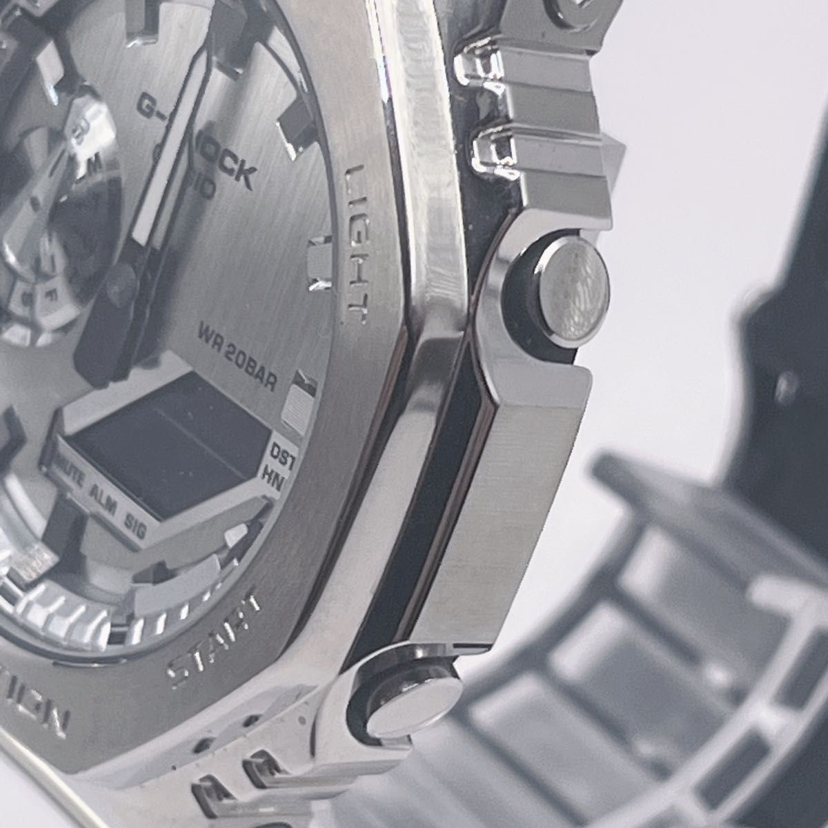 item CASIO G SHOCK GM 2100 1AJF metal bezel men’s wristwatch analog digital silv