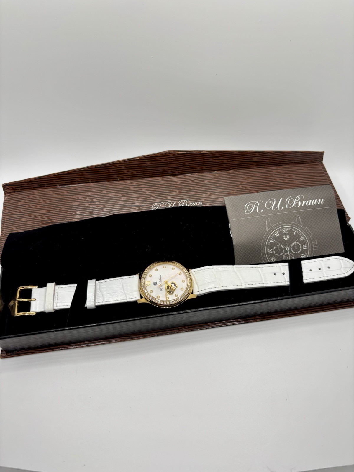 R.U. BRAUN Automatic 27 Jewels Women’s Watch 38mm Stainless Steel w/ Box