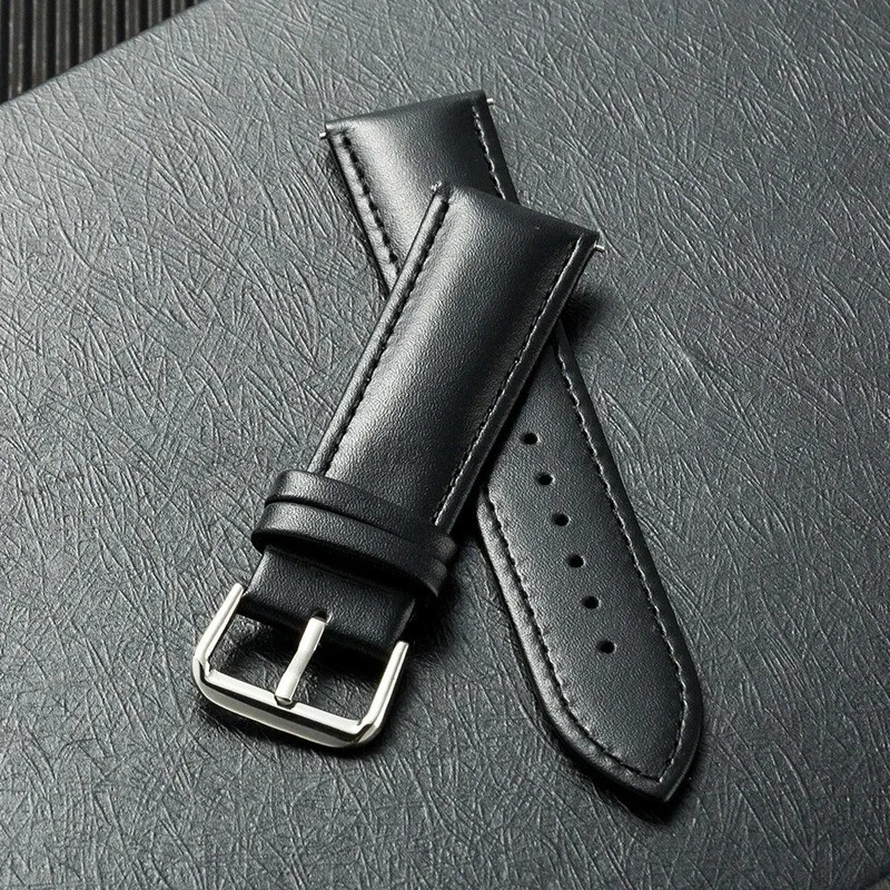16mm 18mm 20mm 22mm 24mm Genuine Leather Watch Band Strap Bracelet