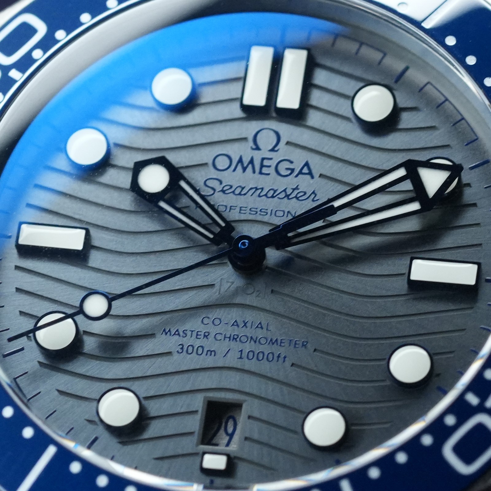 2022 OMEGA Seamaster Diver 300M 210.32.42.20.06.001 Box And Papers Wave Dial