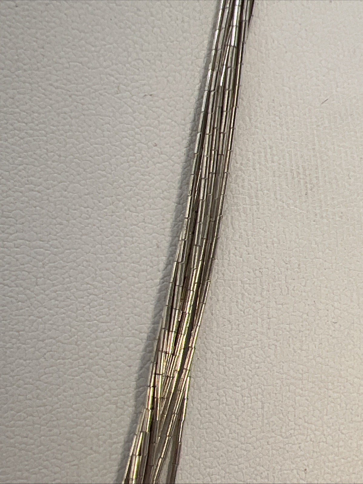 Vintage Sterling Silver 925 10 Strand Liquid Silver Necklace 16” Rising Sun Mark