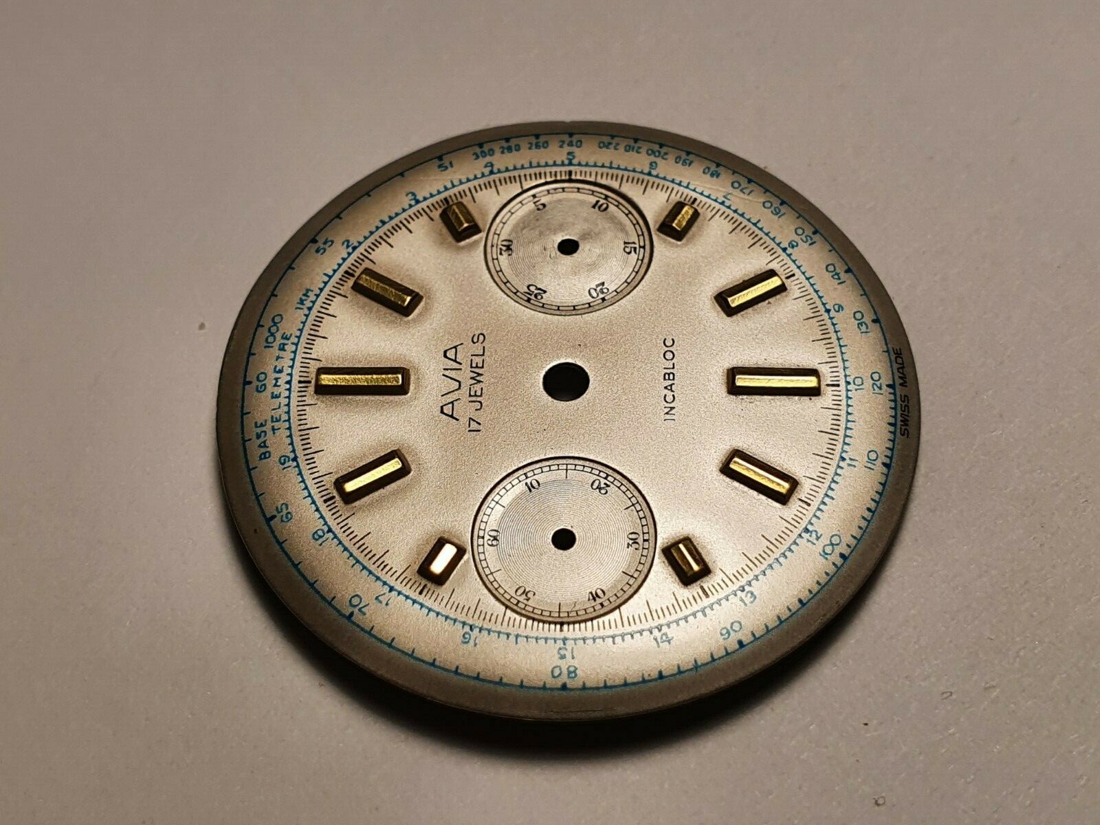 vintage Chronograph Avia watch dial only 1x