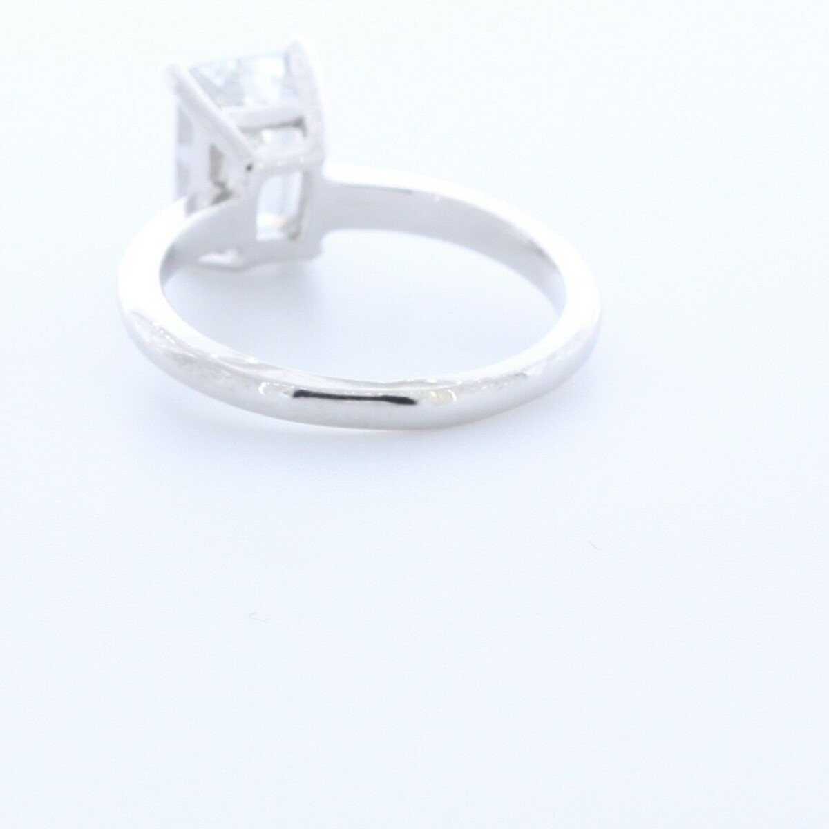 1.5ct Lab-Created Diamond E/VS1 Emerald 18K White Gold Classic Solitaire Ring