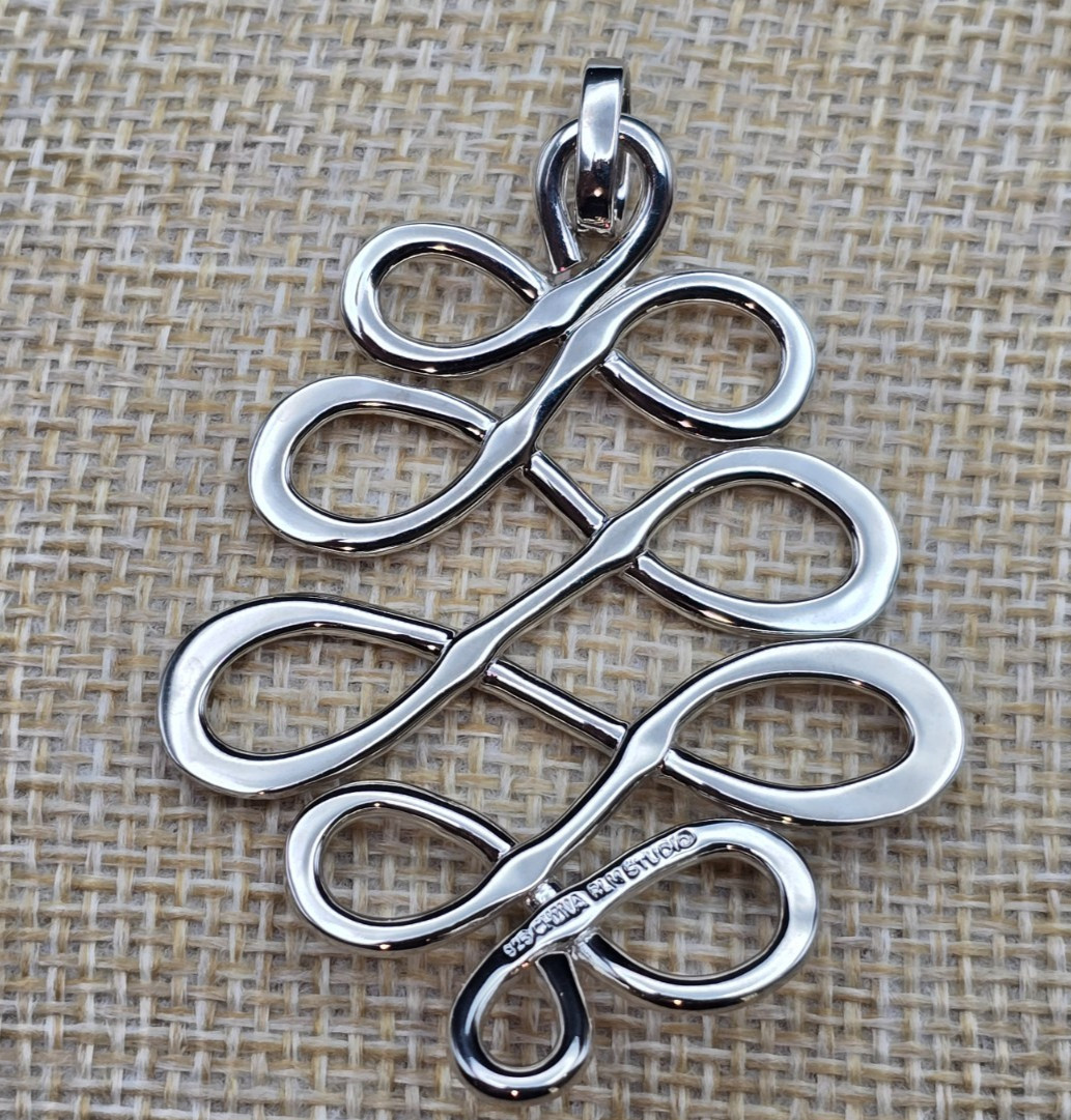 Vintage Sterling Silver Robert Lee Morris Studio Infinity Swirl Pendant