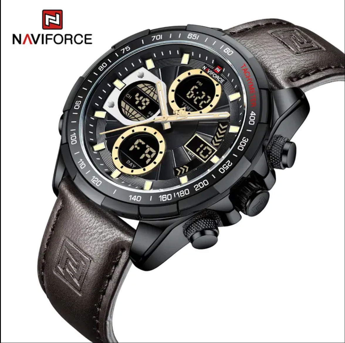 NAVIFORCE Men’s Military Sport Watch – Digital Display, Luxury NF9197 BYDBN