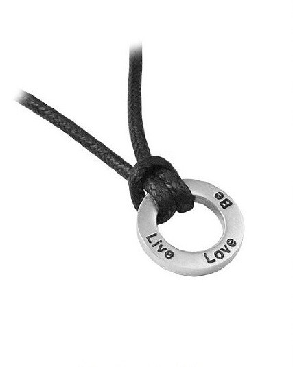 Inspirational Live Love Be Stainless Steel Pendant Necklace