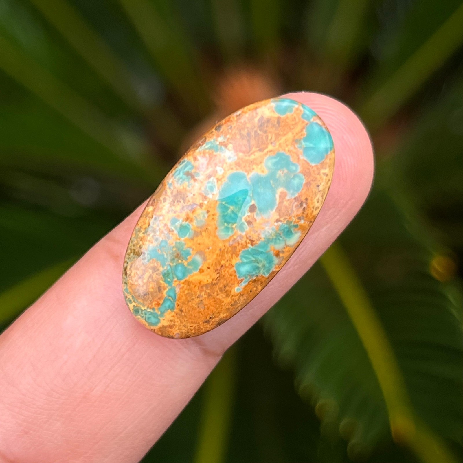 16.55 Cts Top Grade Persian Turquoise Rare Color Gold Vein Loose Stone 26x14x7