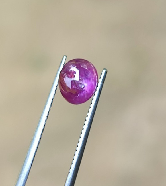 Natural Pink Star Sapphire 1.45ct HOT Pink Ruby Red | 6-Ray | Unheated Ceylon