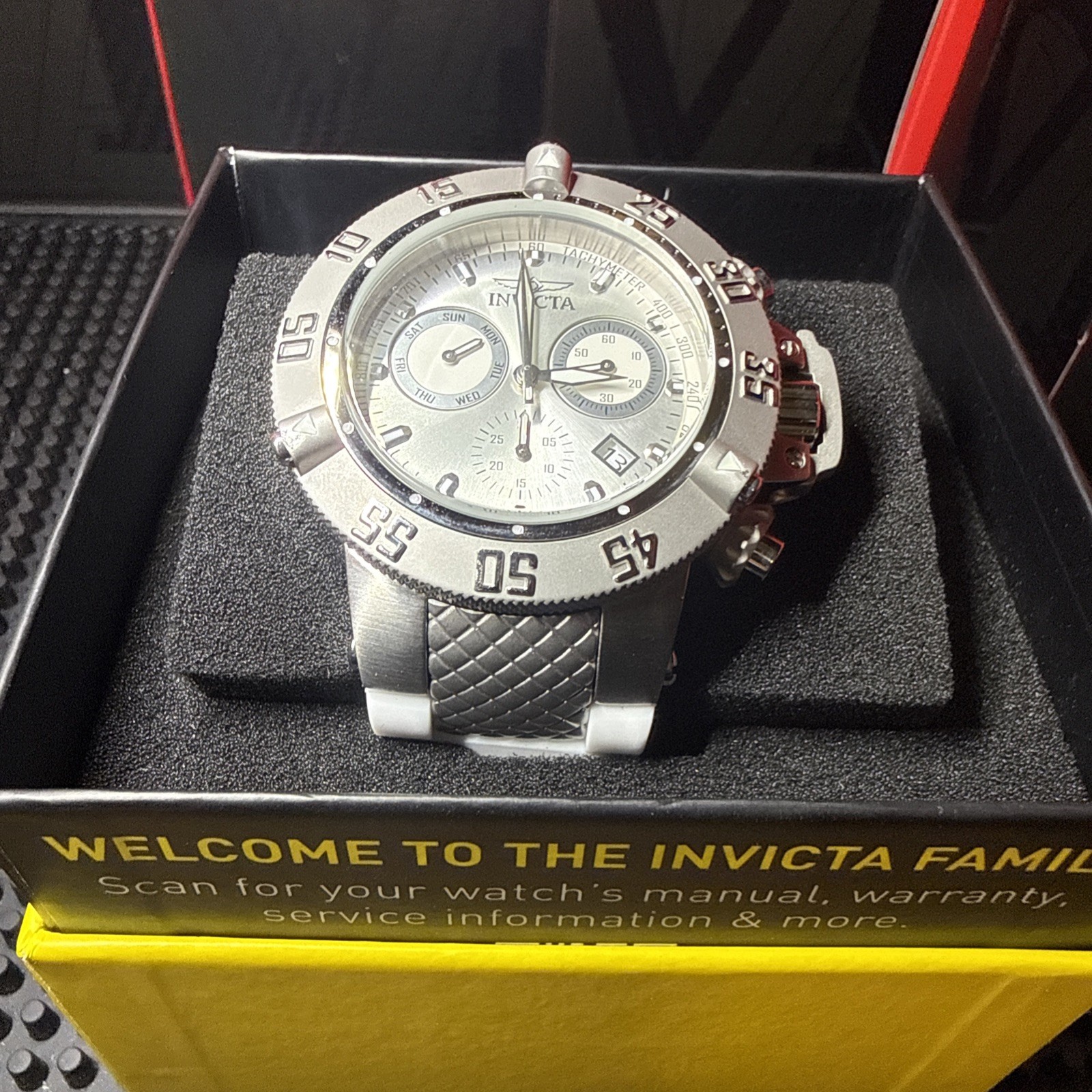 Invicta SubAqua Noma III Swiss Ronda Z60 FE Caliber 50mm White Band 1384