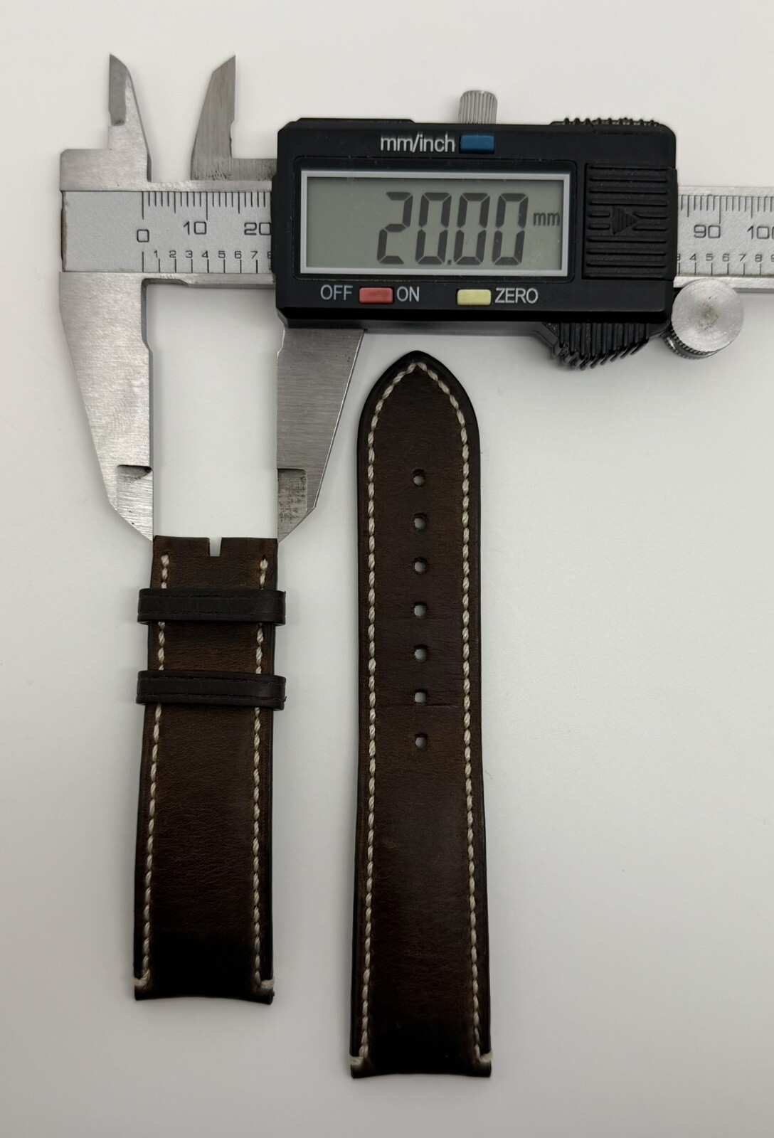 Authentic H. Moser & Cie 22mm x 20mm Brown Calfskin Leather Watch Strap Band OEM