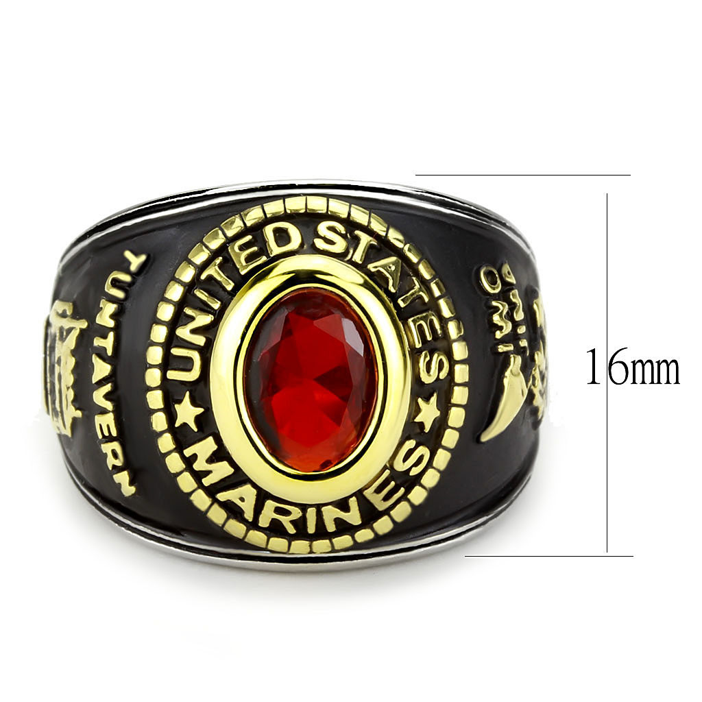 US Marines Stainless Steel Gold Black Red USMC United States USA RING US Seller