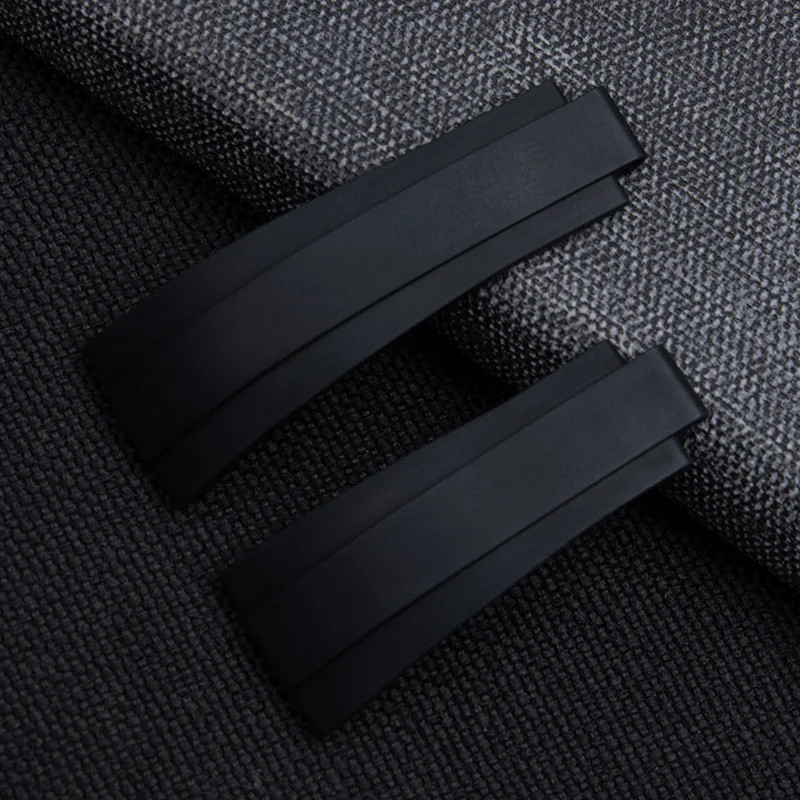 18mm FKM Rubber Strap Watch Band Fits Rolex Yacht Master 37mm 268655