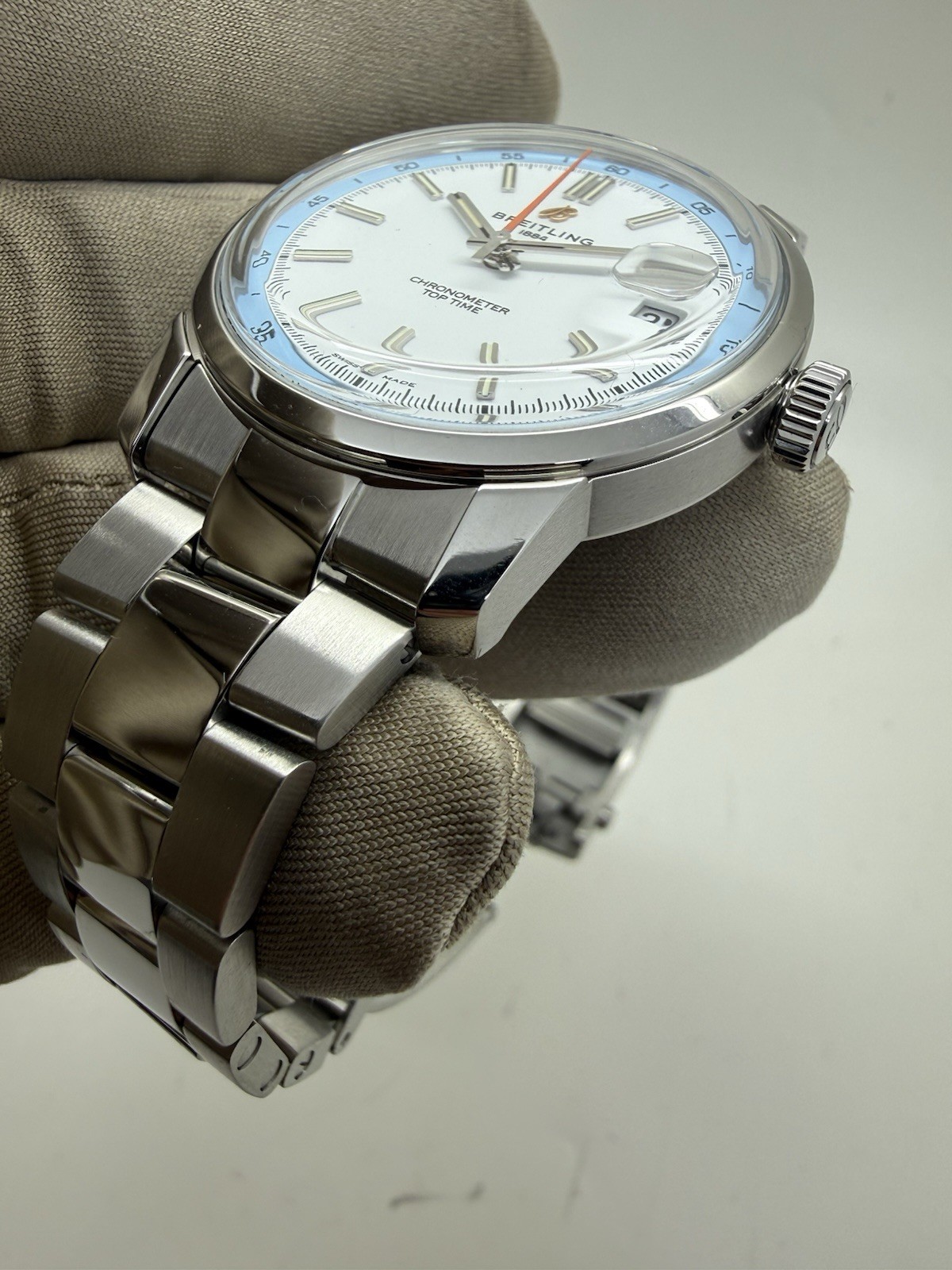 2025 Breitling Top Time B31 Steel White Dial Automatic 38mm Watch AB3113 B+P