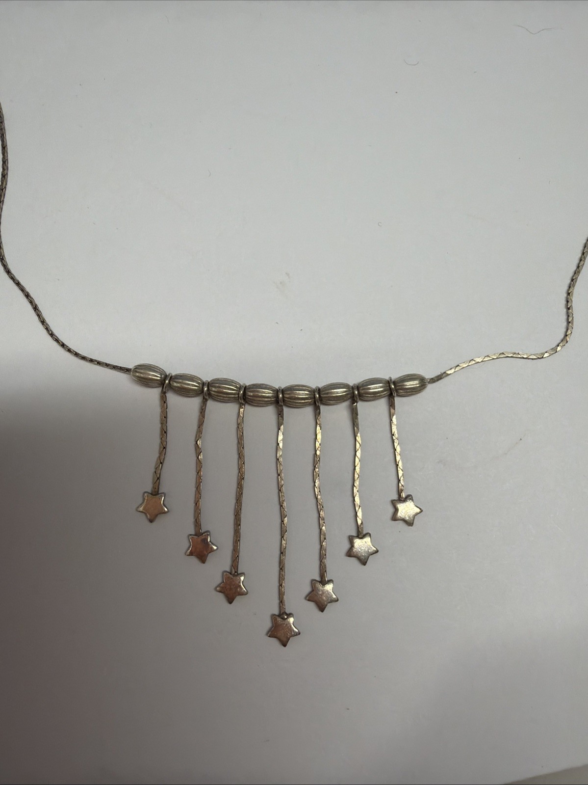 Sterling Silver MILOR Dangling Star Necklace 16”