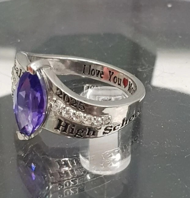 Graduation Class Ring Custom Made High School College Gift 925 Sterling Silver