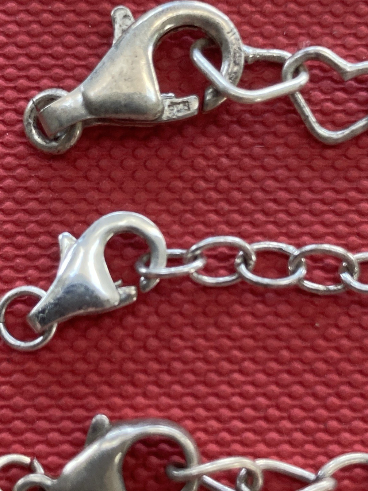 Lot of 6 Clasp Sterling Silver 925 Findings Lobster Assort Extension Chains PLUS
