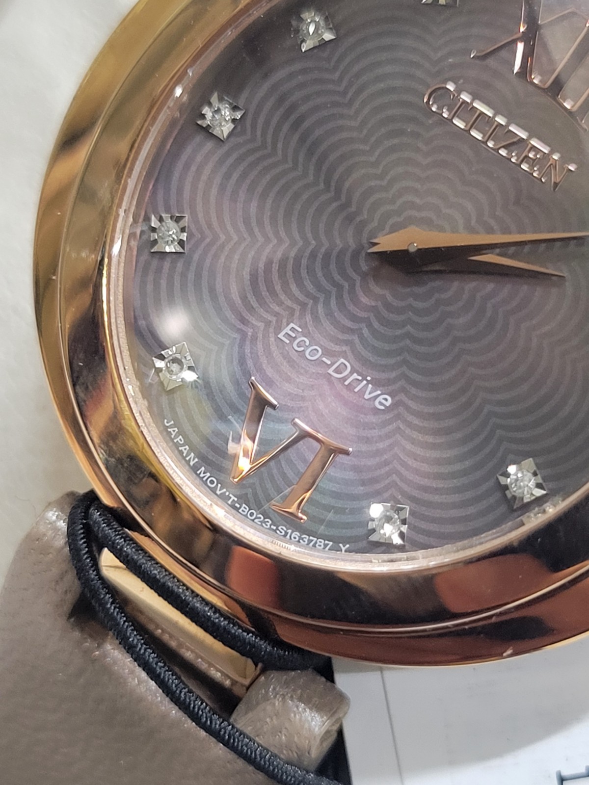 Citizen Capella EX1513-00Y 34mm Pink Gold-Tone Stainless Steel Case with…