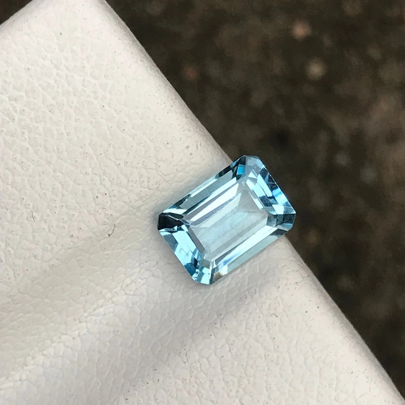 9.50 Ct Natural Santa Maria Blue Aquamarine Emerald Cut Certified Loose Gemstone