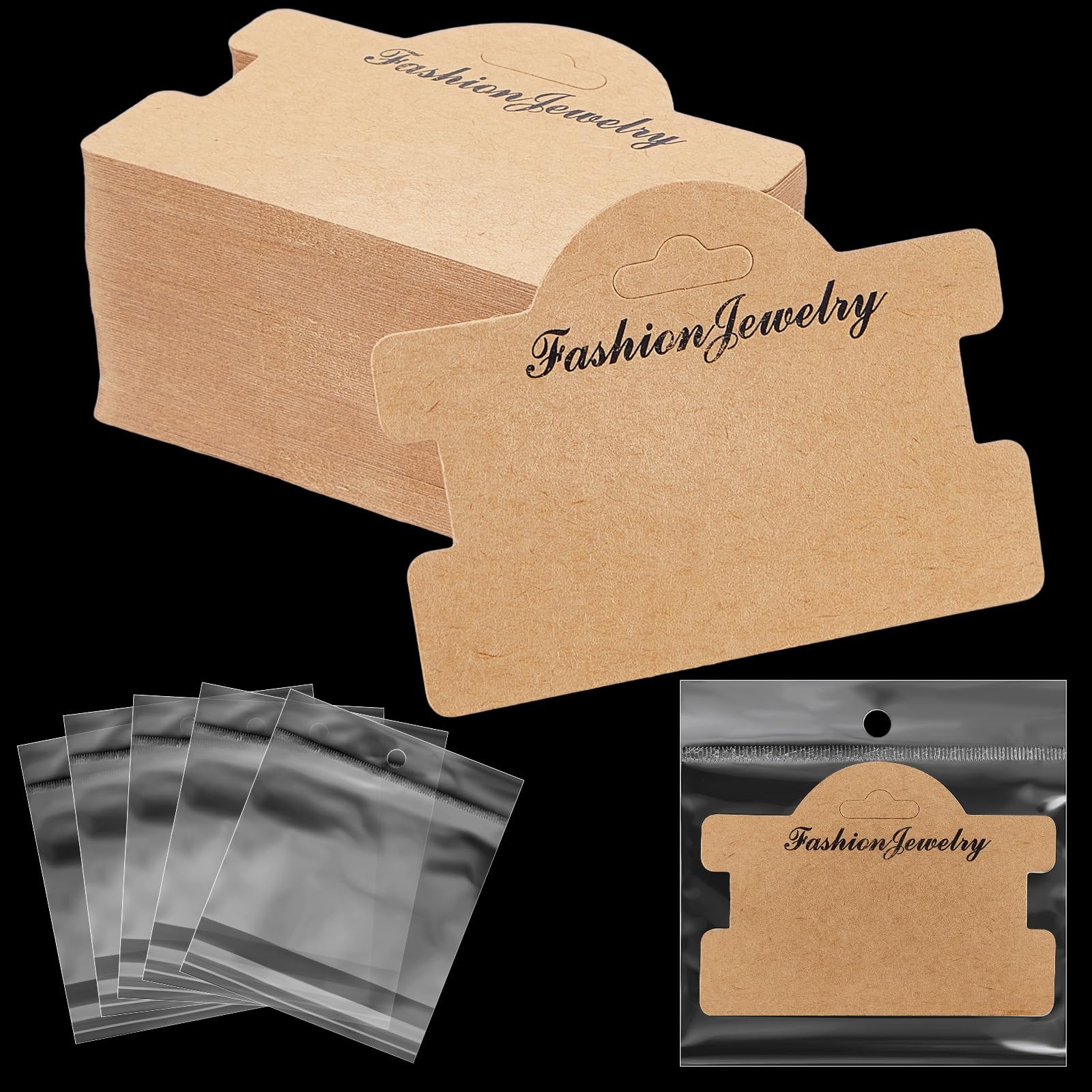 100 Pcs Bracelet Display Cards 3.94 x 2.83 Inch Hanging Cards with 4.33 x 5.5…