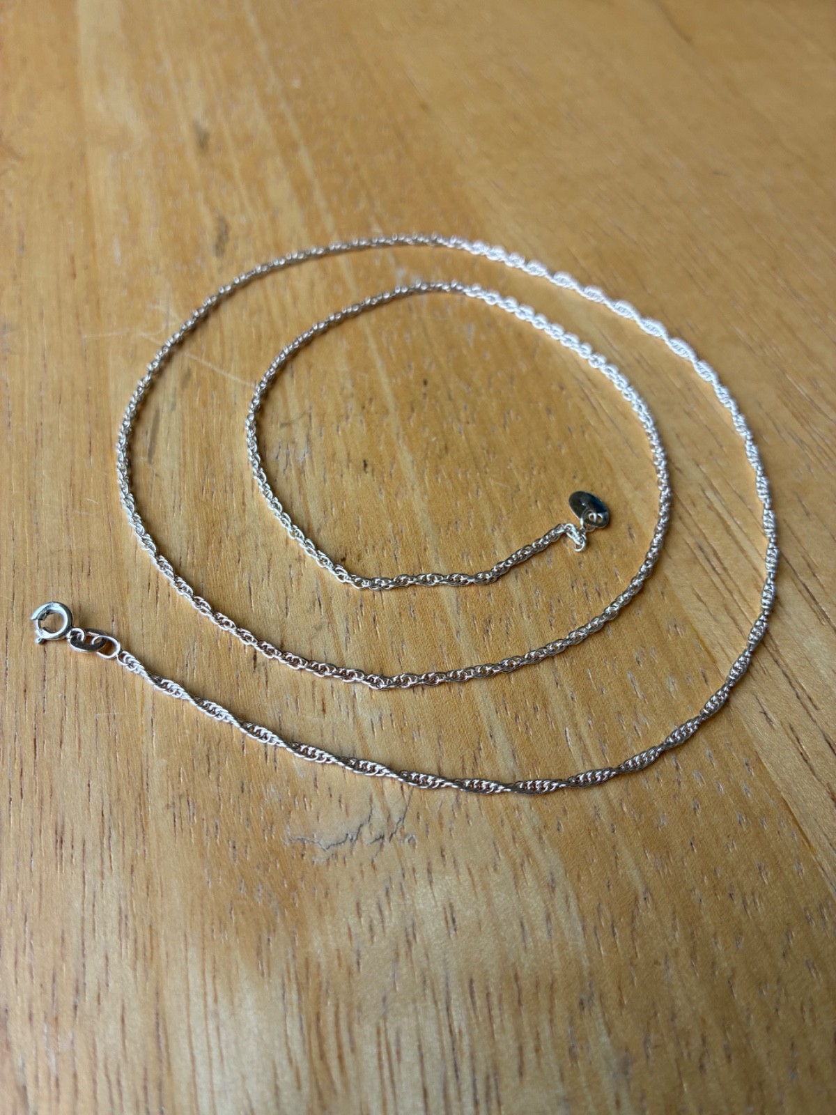 24 Inch Stamped 925 Sterling Silver 2mm Wide 4 Grams Twisted Rope Chain Necklace