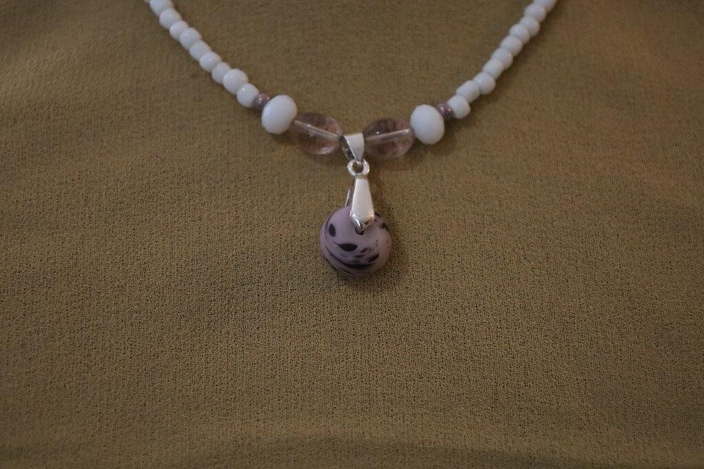 necklace, glass, handmade, one of a kind design