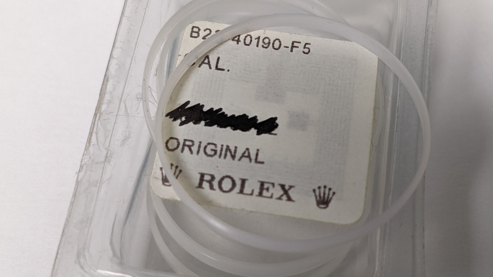 Genuine Rolex B23-40190-F5 crystal gasket approx 25.5mm diameter. approx 1.85mm